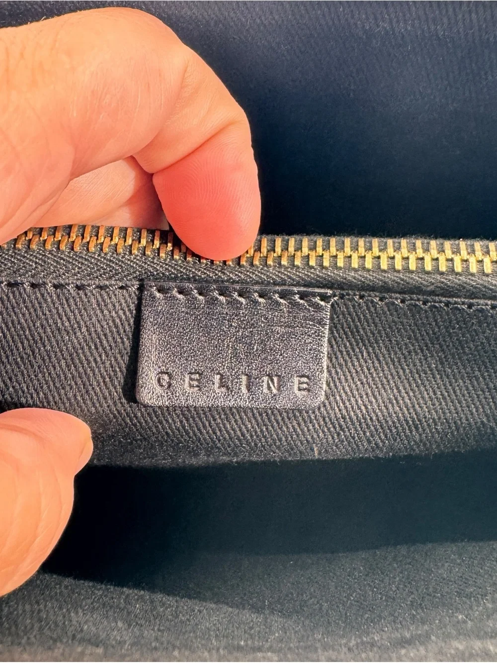 Celine Vintage Black Macadam Triomphe GHW monogram tote classic bag