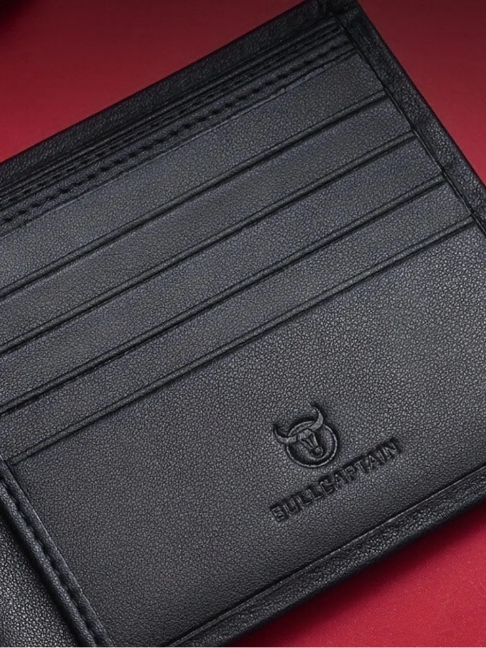 Men's Black Checkered Bi-Fold Card Wallet