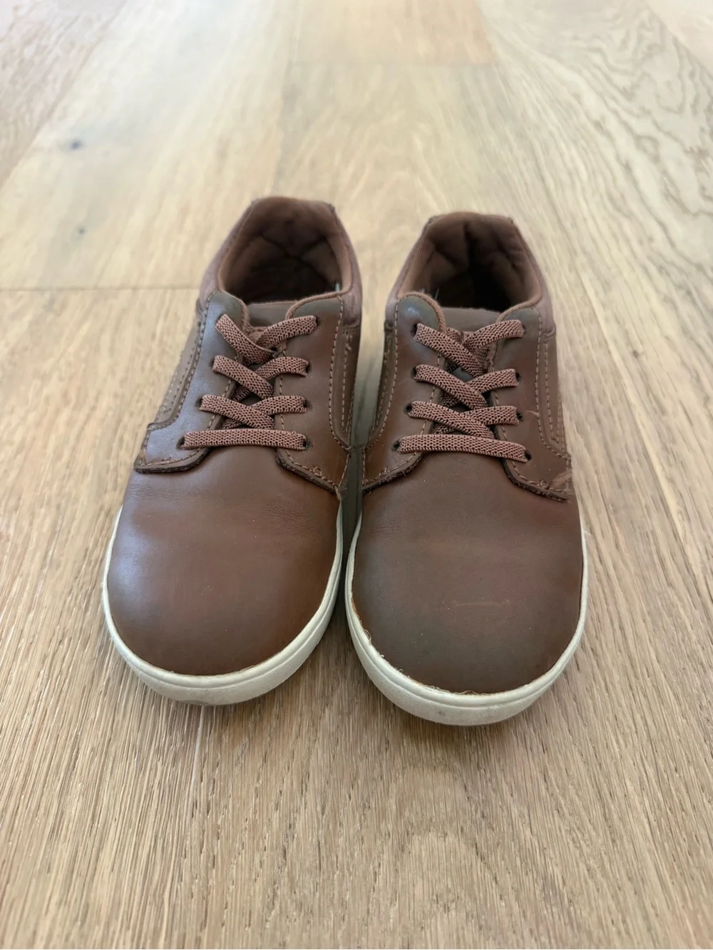 Stride Rite Brown Kids Dress Sneakers Leather
