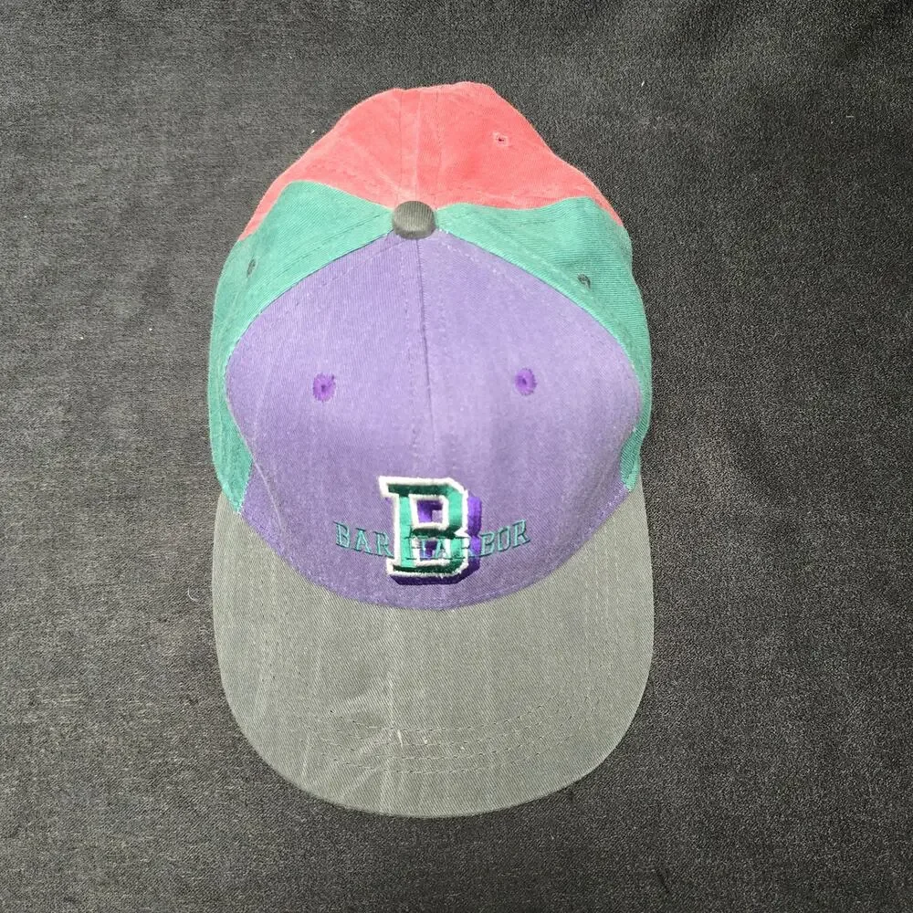Vintage Bar Harbor Multi-Color Strapback Hat