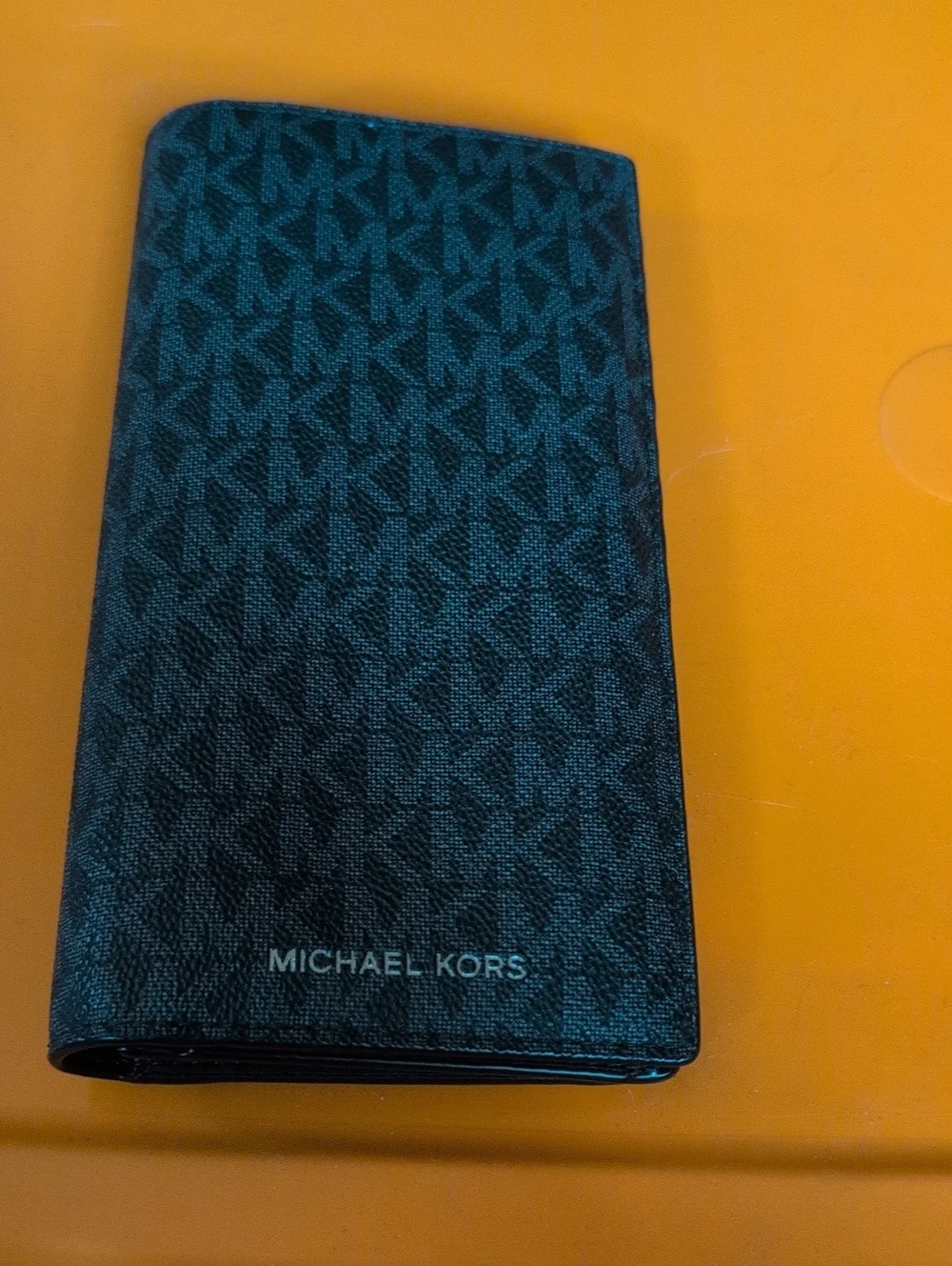 Michael Kors Black Signature MK Card Case Wallet