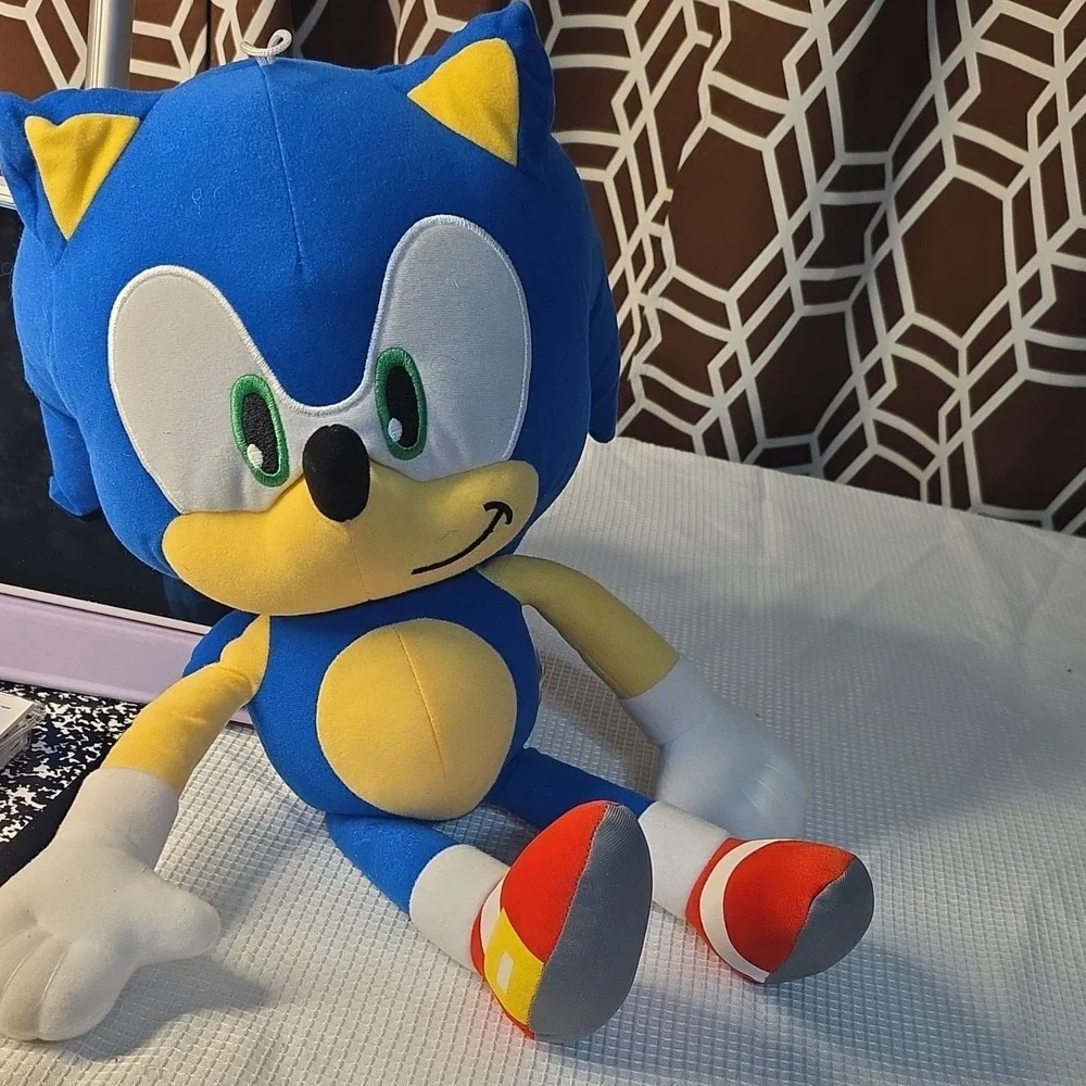 Sonic the Hedgehog Medium Blue Plush Stuffed Animal Washable Toy‎