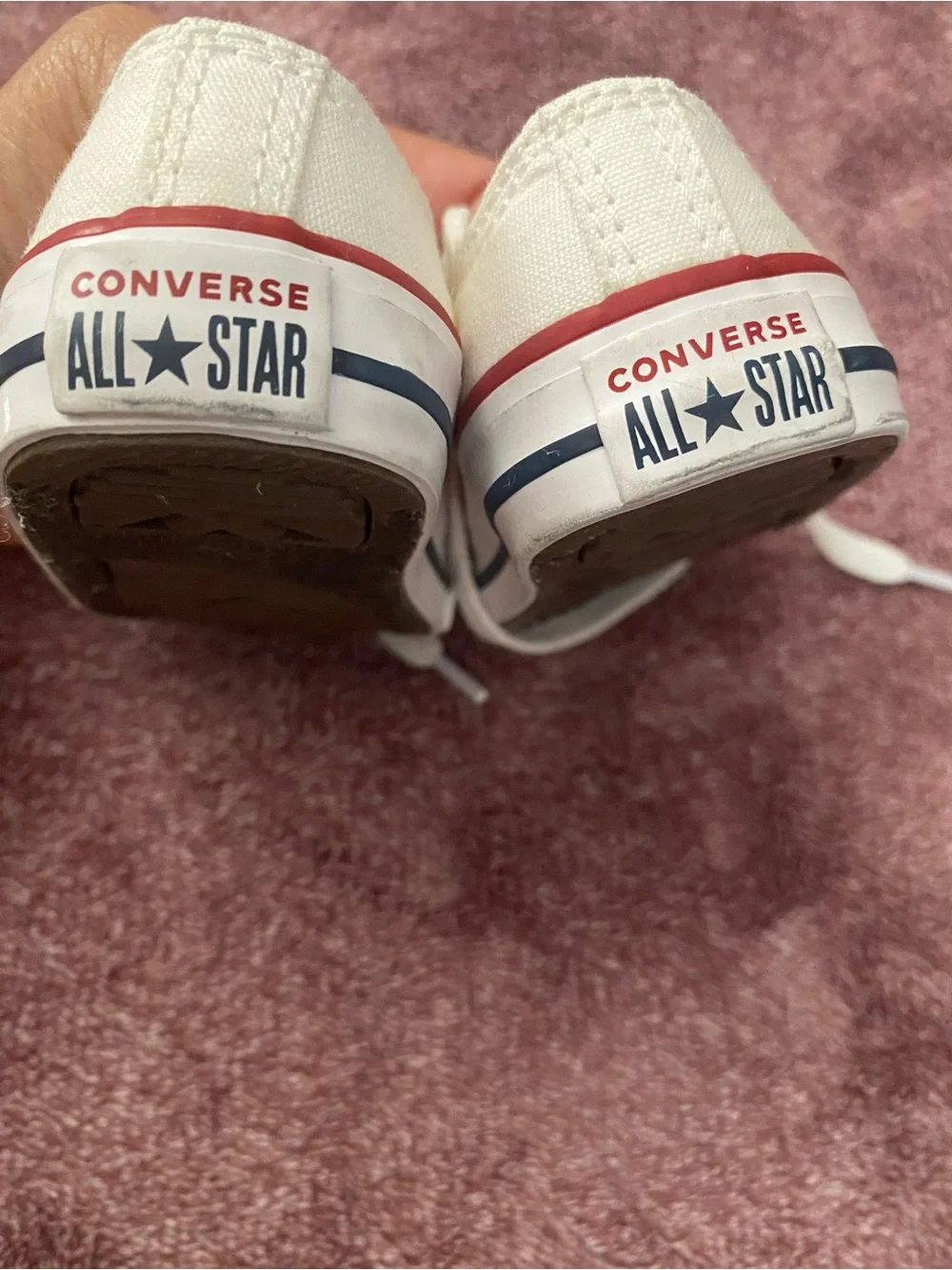 Converse infant White & Red Classic Canvas Sneakers