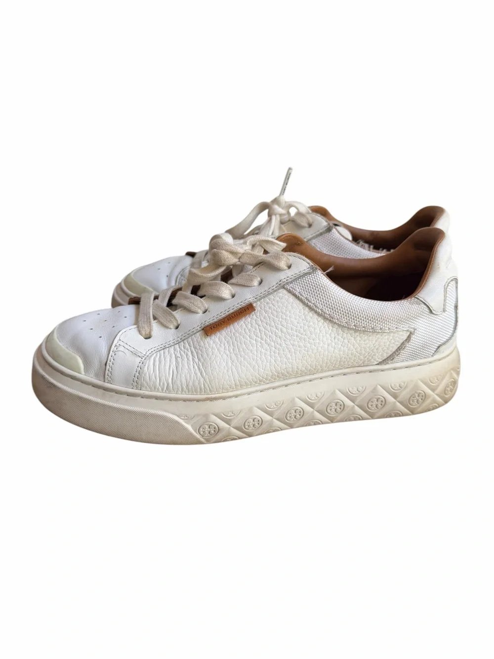Tory Burch Ladybug sneakers white tennis court shoes size 8.5 women’s