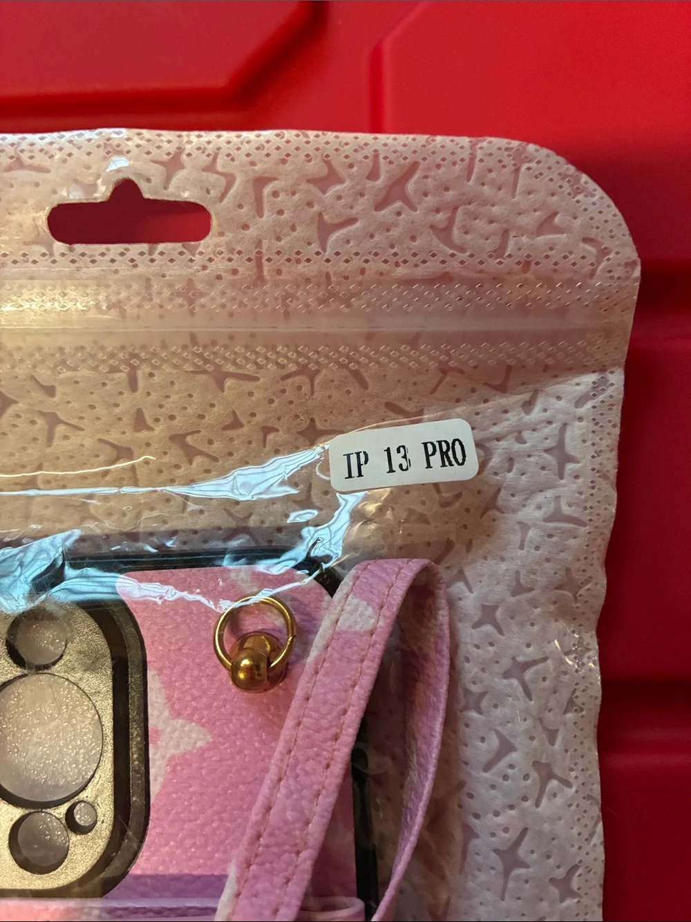 Source Unknown Pink Monogram Wallet Phone Case with Gold Hardware
