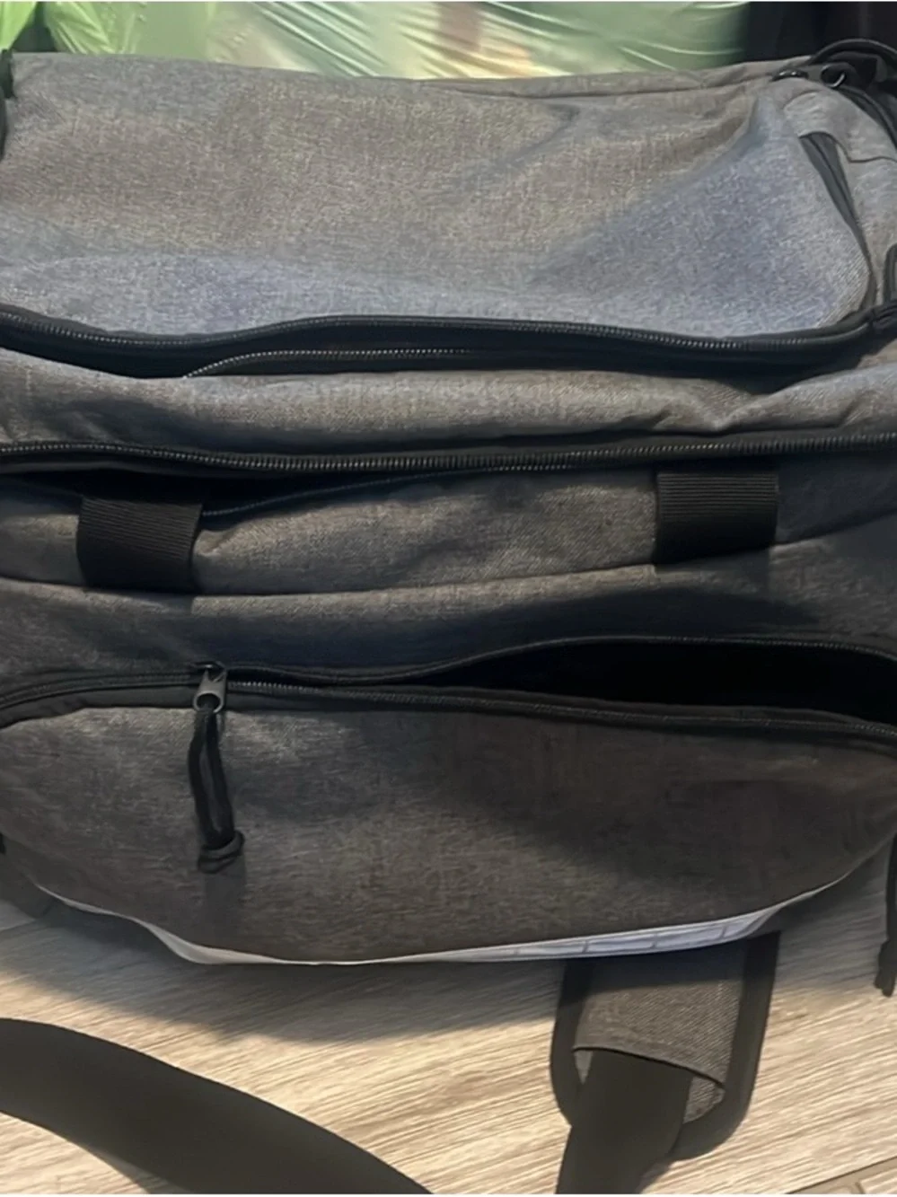 Men's Gray Travel & Laptop Shoulder Bag