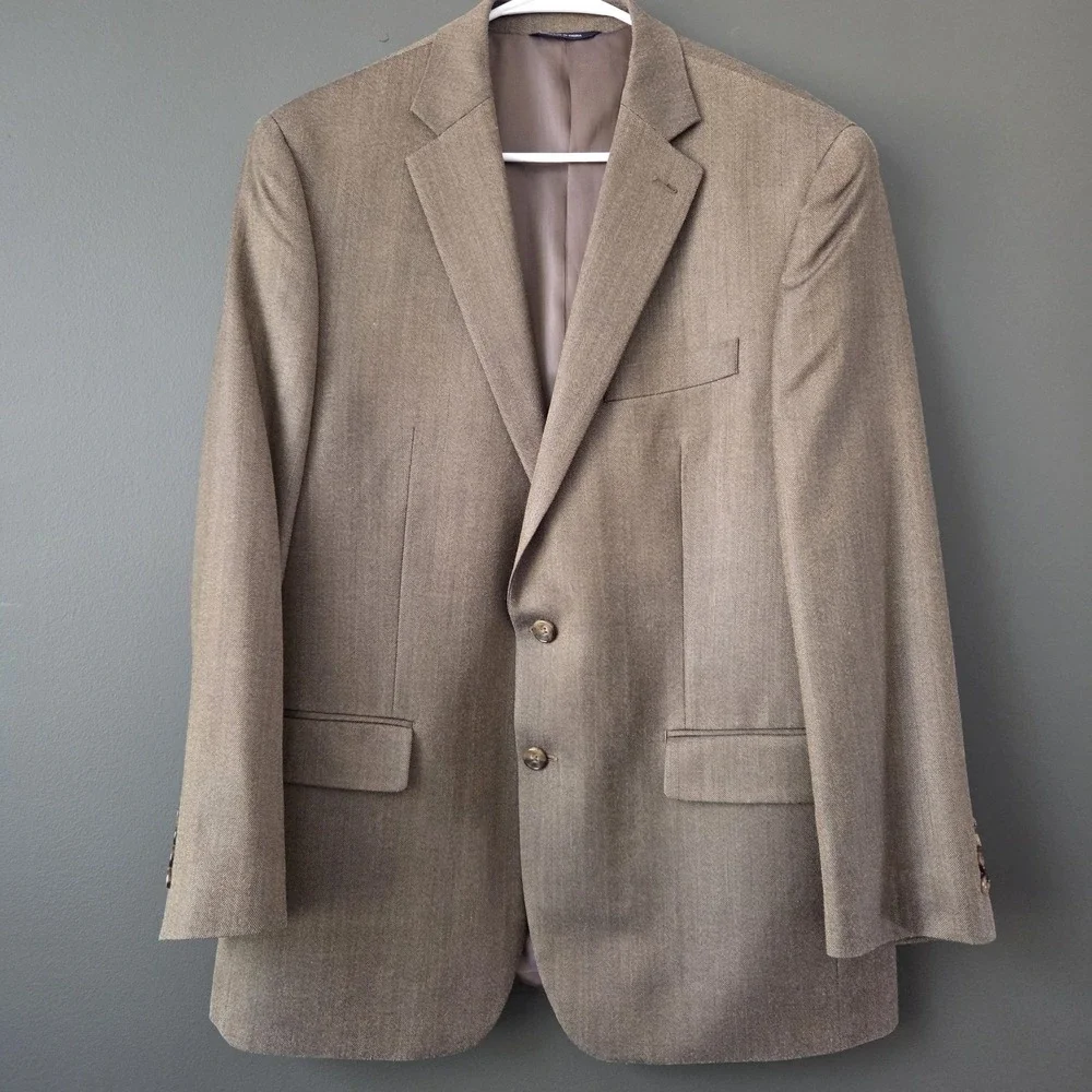 Ralph by Ralph Lauren Men's 42R Wool and Silk Brown Sport Coat Blazer‎ Jacket