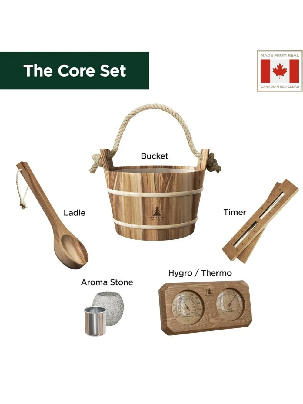 Northwood Sauna Cedar Sauna Accessory Kit