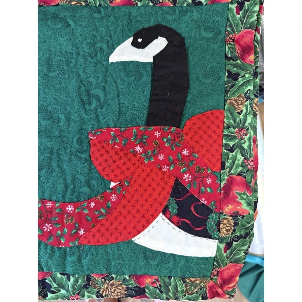 Vintage Winter Goose table runner 54