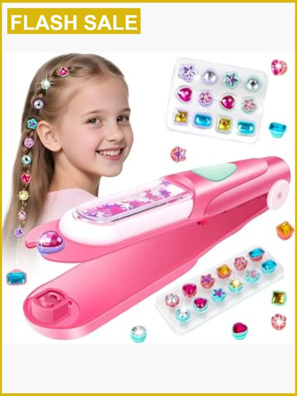 Hair Gem Stamper Kit - Bling Hair Styling Tool for Girls