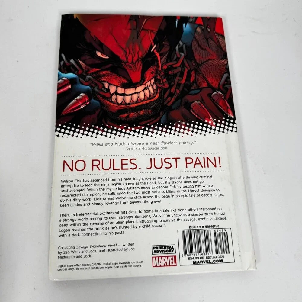 Savage Wolverine Hands on a Dead Body Vol 2 Superheroes Marvel Enterprises‎ HC