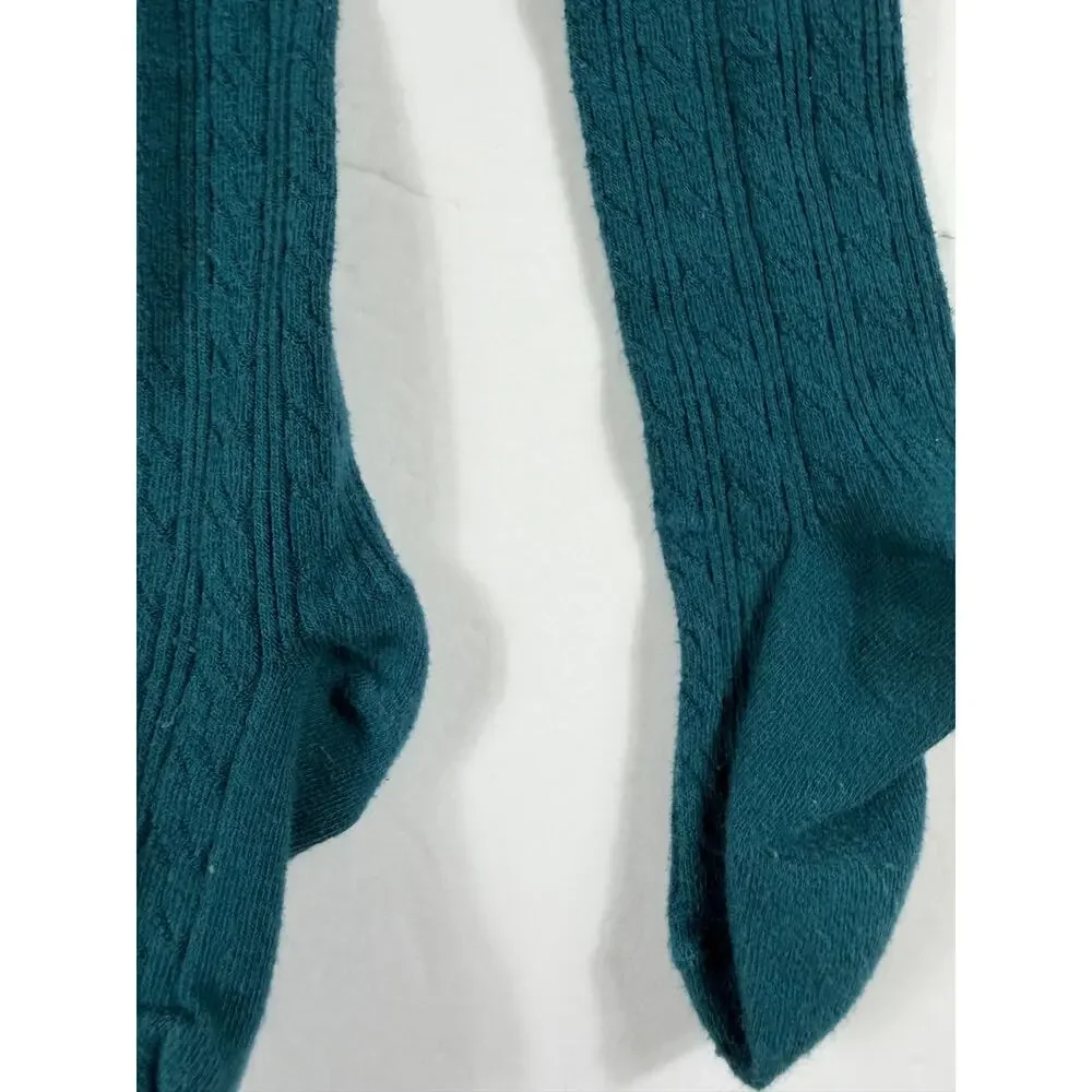 Little Stocking Co. Cable Knit Tights Bundle 3–4 Years Rust & Teal 2 Pair