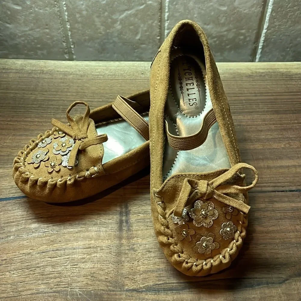 Seychelles Girl's Floral Moccasins - 9 - NWOB