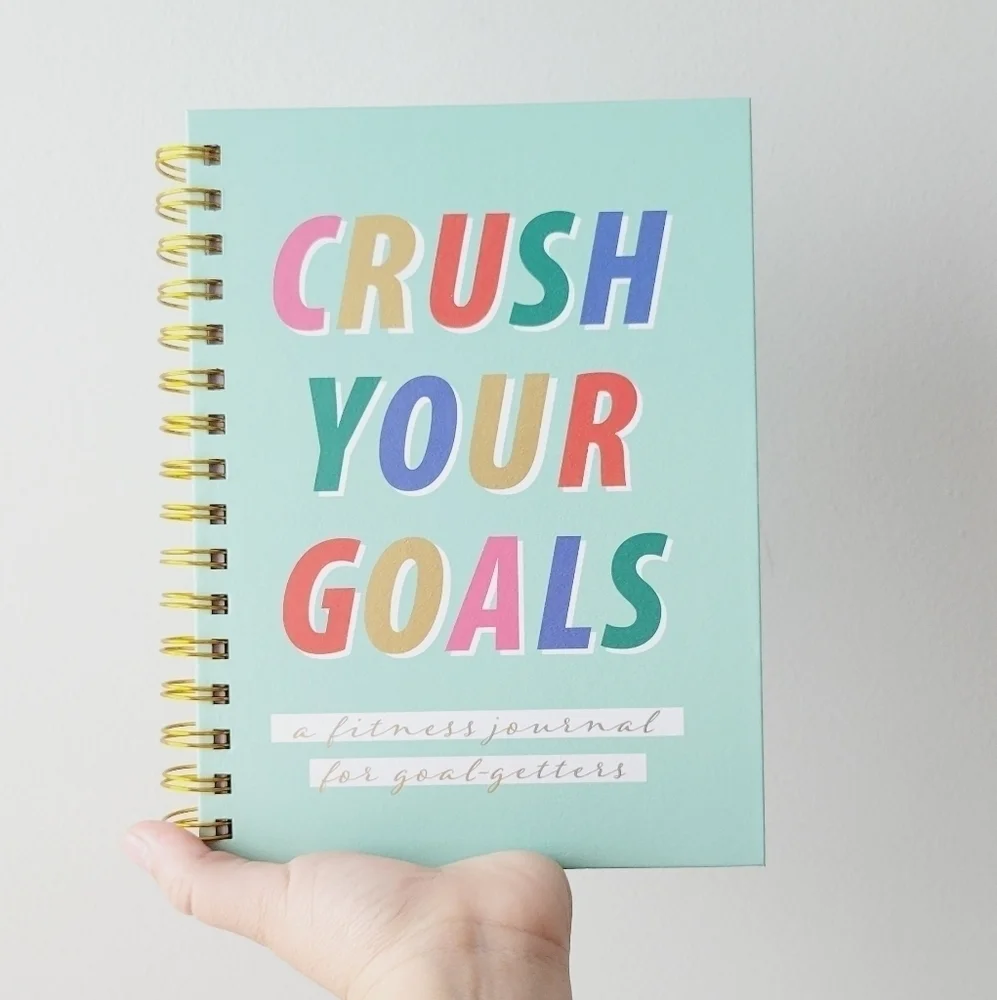 Crush your goals multicolor workout/ gym‎ agenda/journal