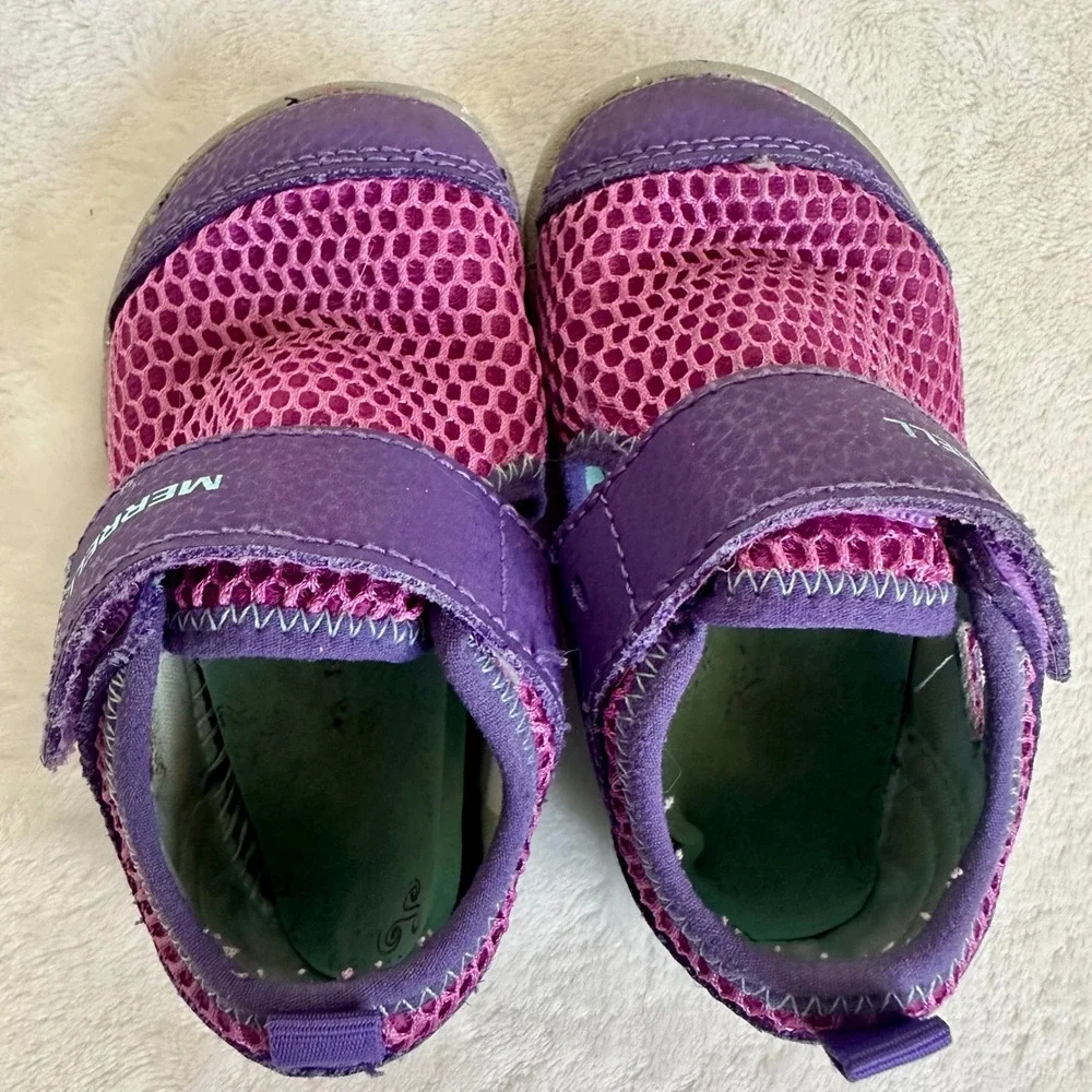 Merrell Toddler Hydro Water Sandal Purple Pink Size 4.5 Velcro