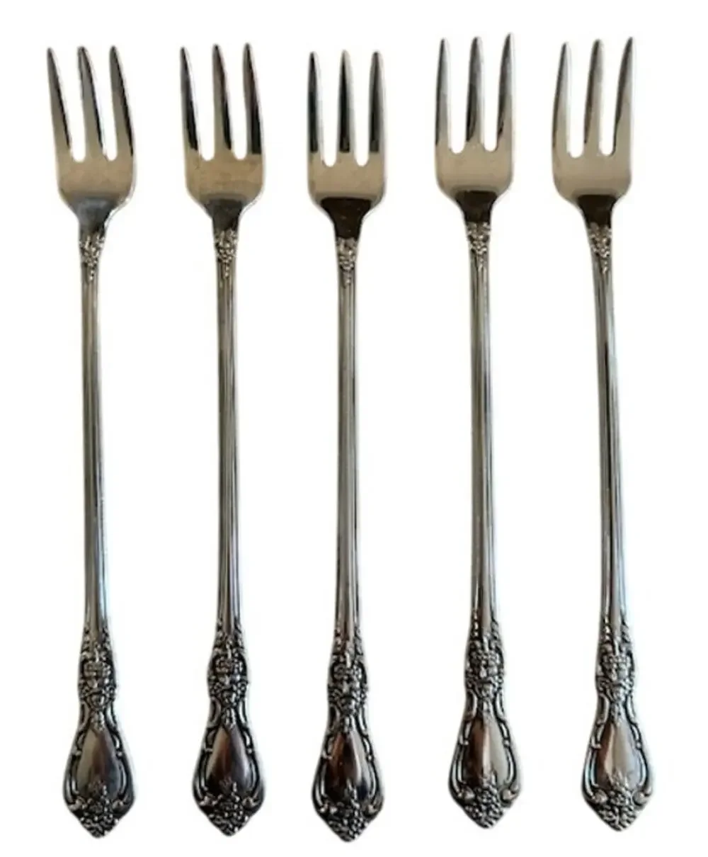 Oneida Distinction Deluxe Stainless HH Cocktail / Seafood Forks – Set of 5