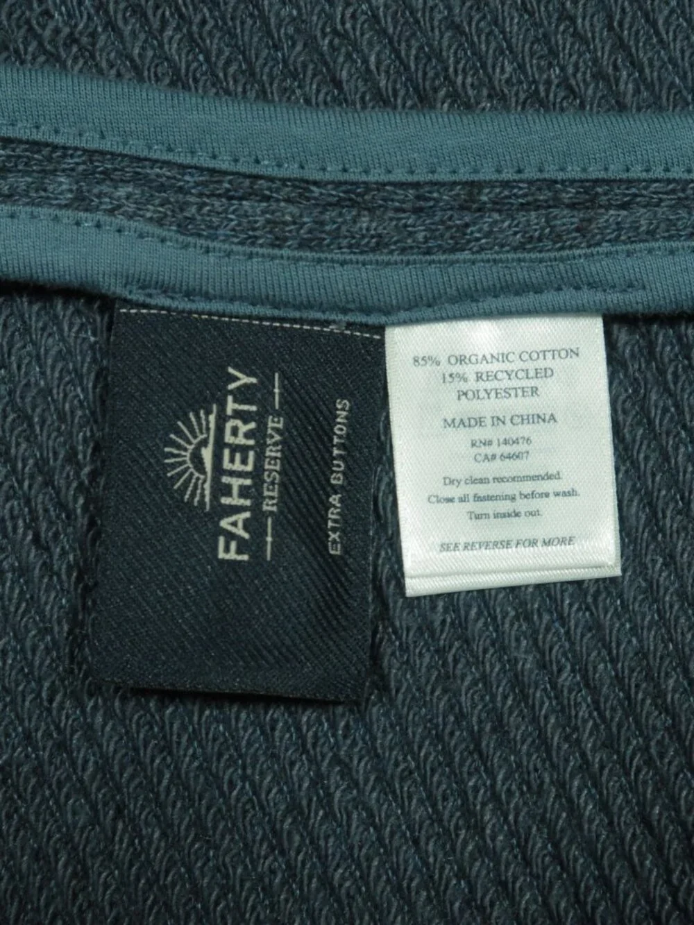 Faherty Inlet Knit Blue Melange Blazer Mens XL Blue Unstructured Sport Coat