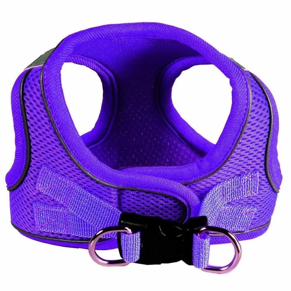 Pet Reflective Harness Vest - Purple Step-in Style - fits 10-12