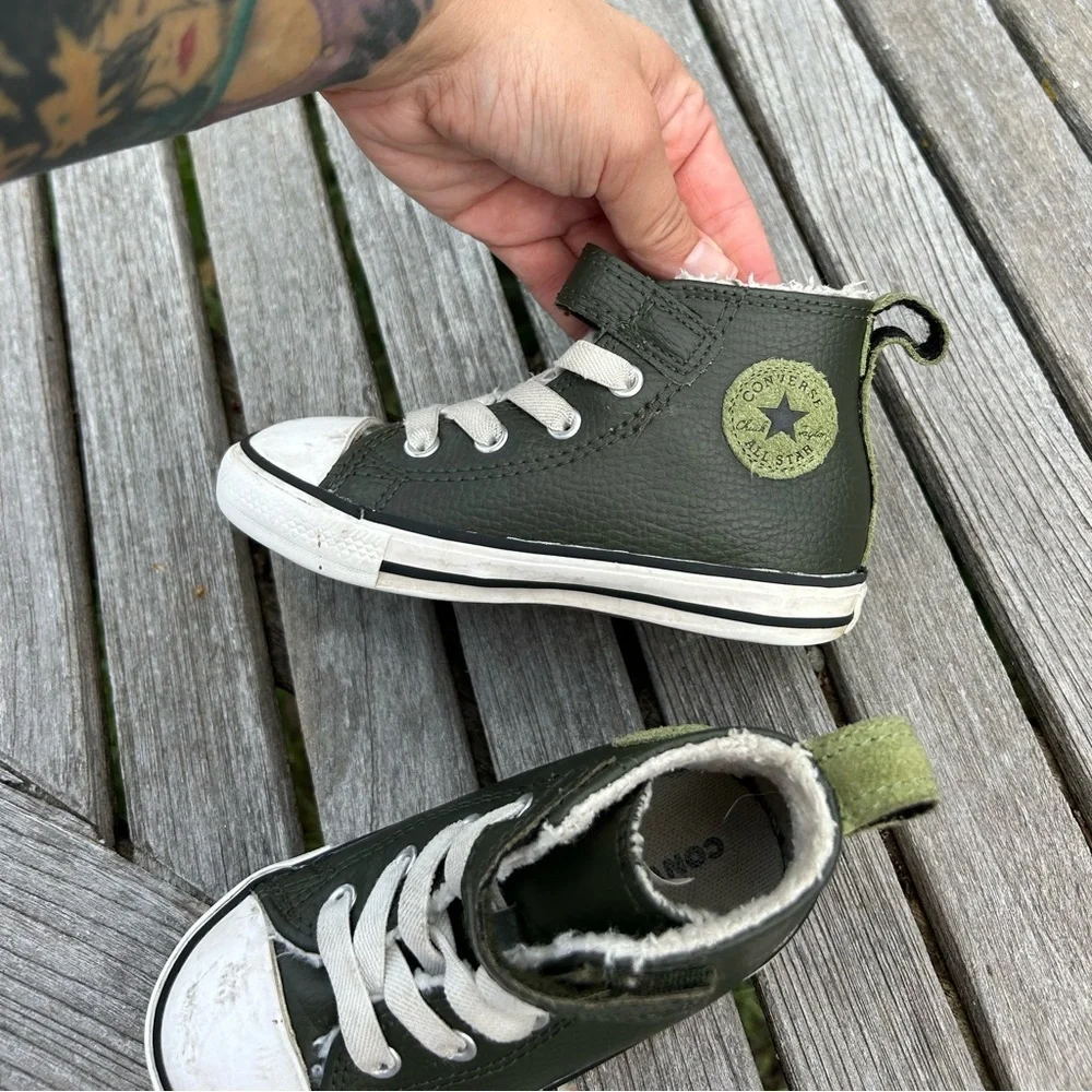 CHUCK TAYLOR ALL STAR 1V HIGH TD 'UTILITY GREEN' size‎ 8 kids
