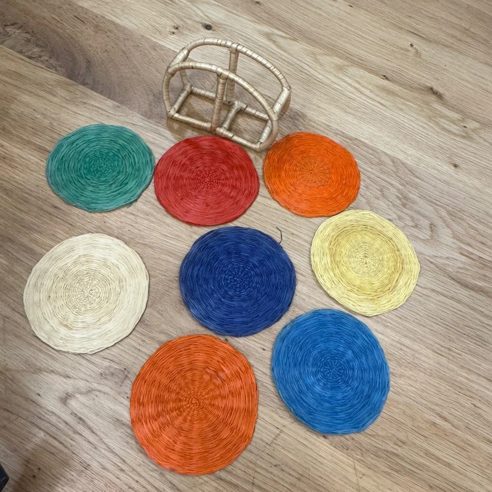 Handmade woven raffia
