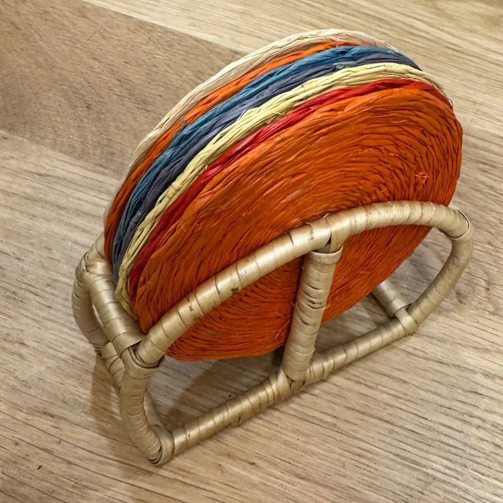 Handmade woven raffia