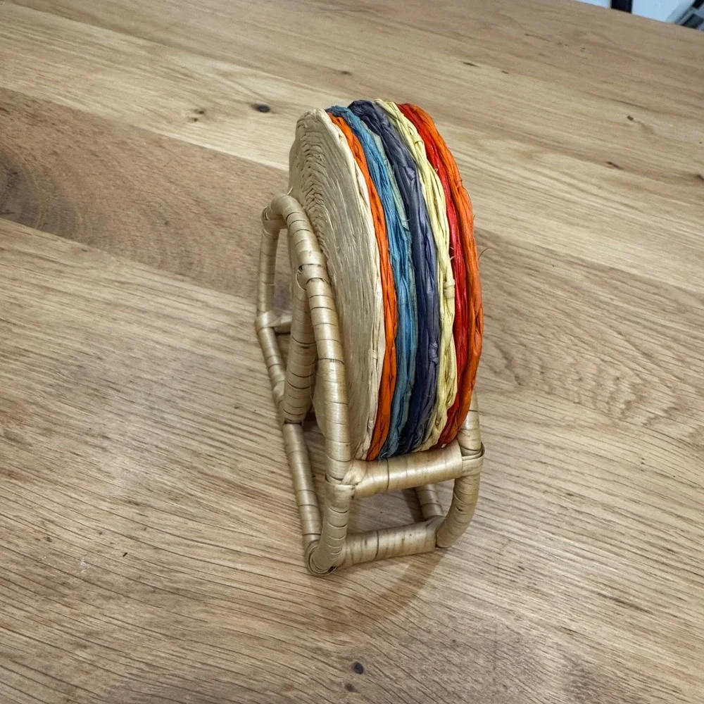 Handmade woven raffia