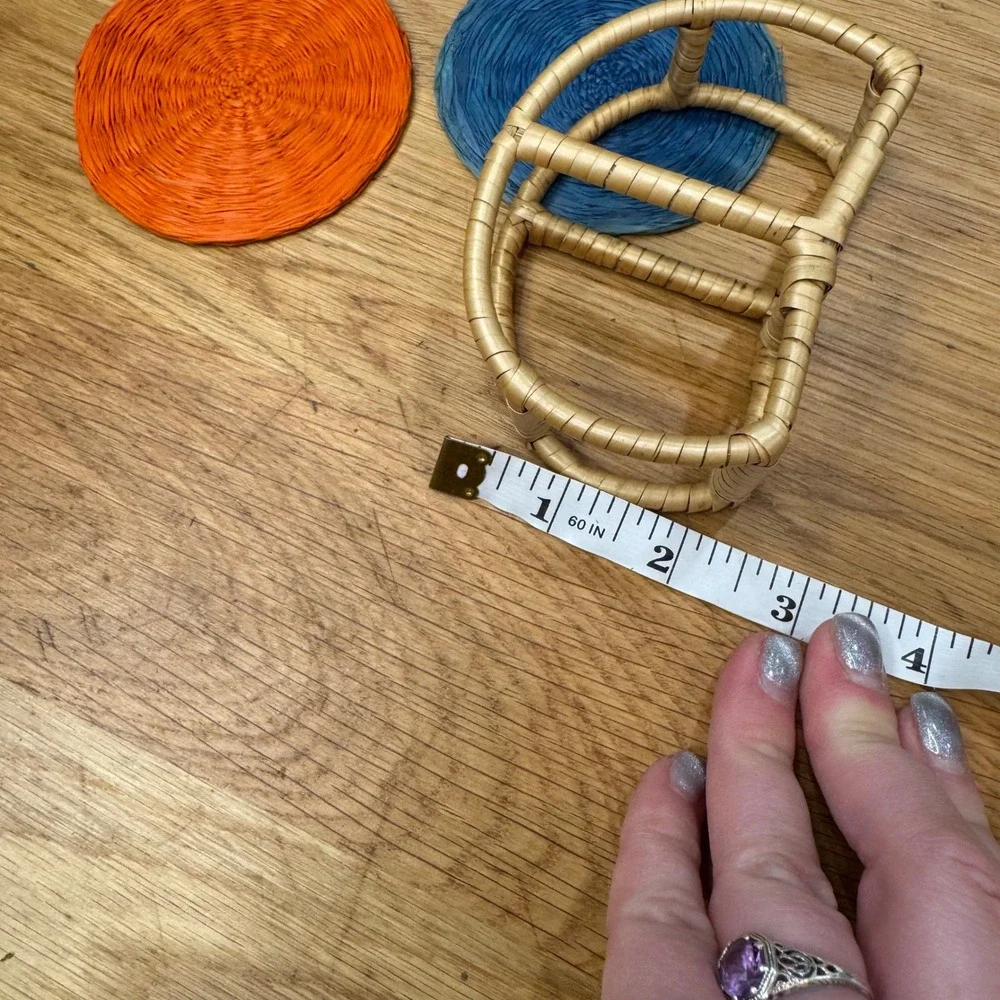 Handmade woven raffia
