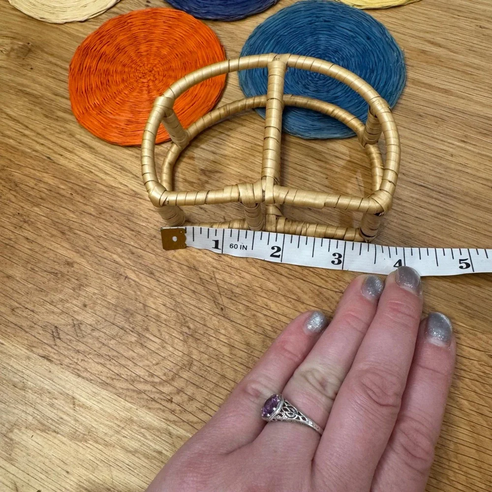 Handmade woven raffia