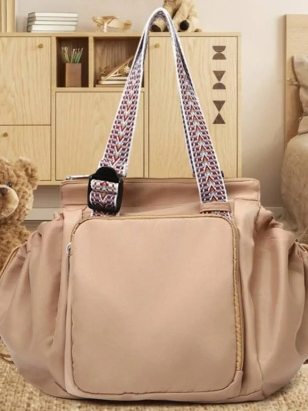 Multifunctional Women's Diaper Bag Handbag Convertible Tote Backpack Travel Bag