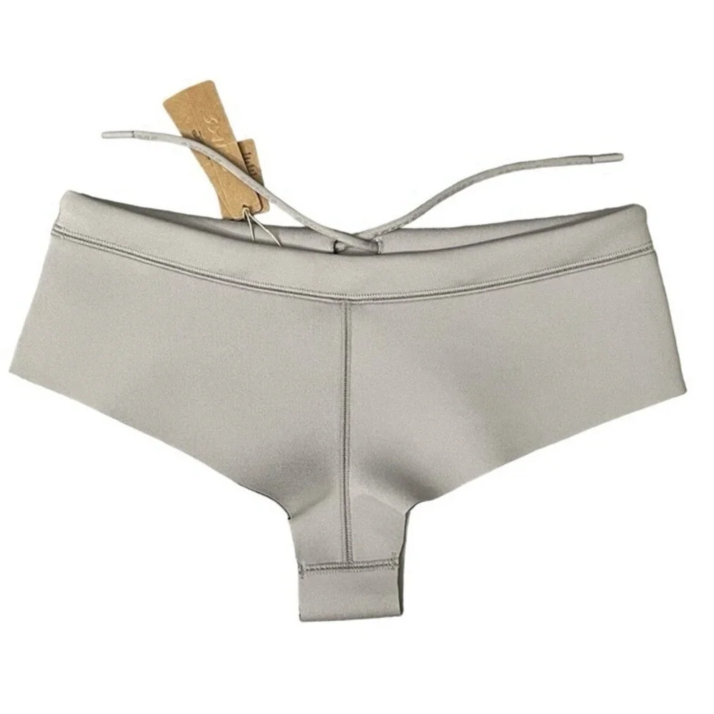 NWT Skims Swim Sport Cheeky Bottom XS Chrome Gray Scuba Bikini Bottoms
