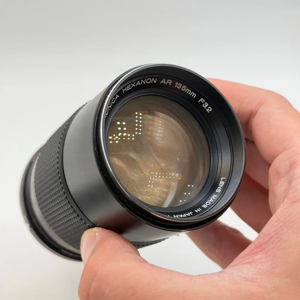 Konica Hexanon AR 135mm F3.2 Manual Focus Telephoto Lens with Kenlock UV Filter