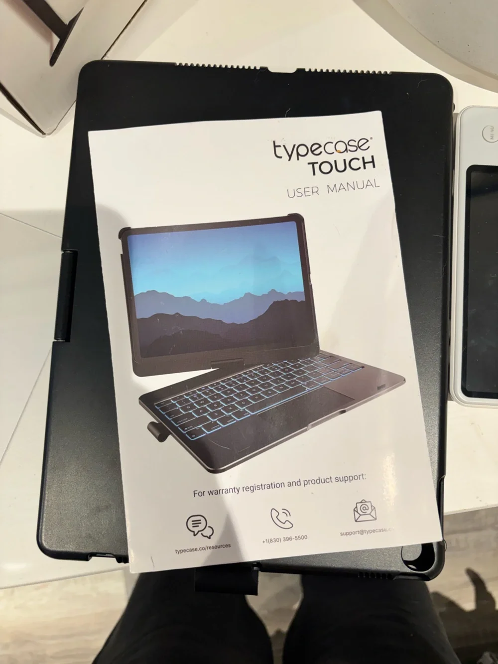 Black iPad Keyboard Case with Backlit Keys