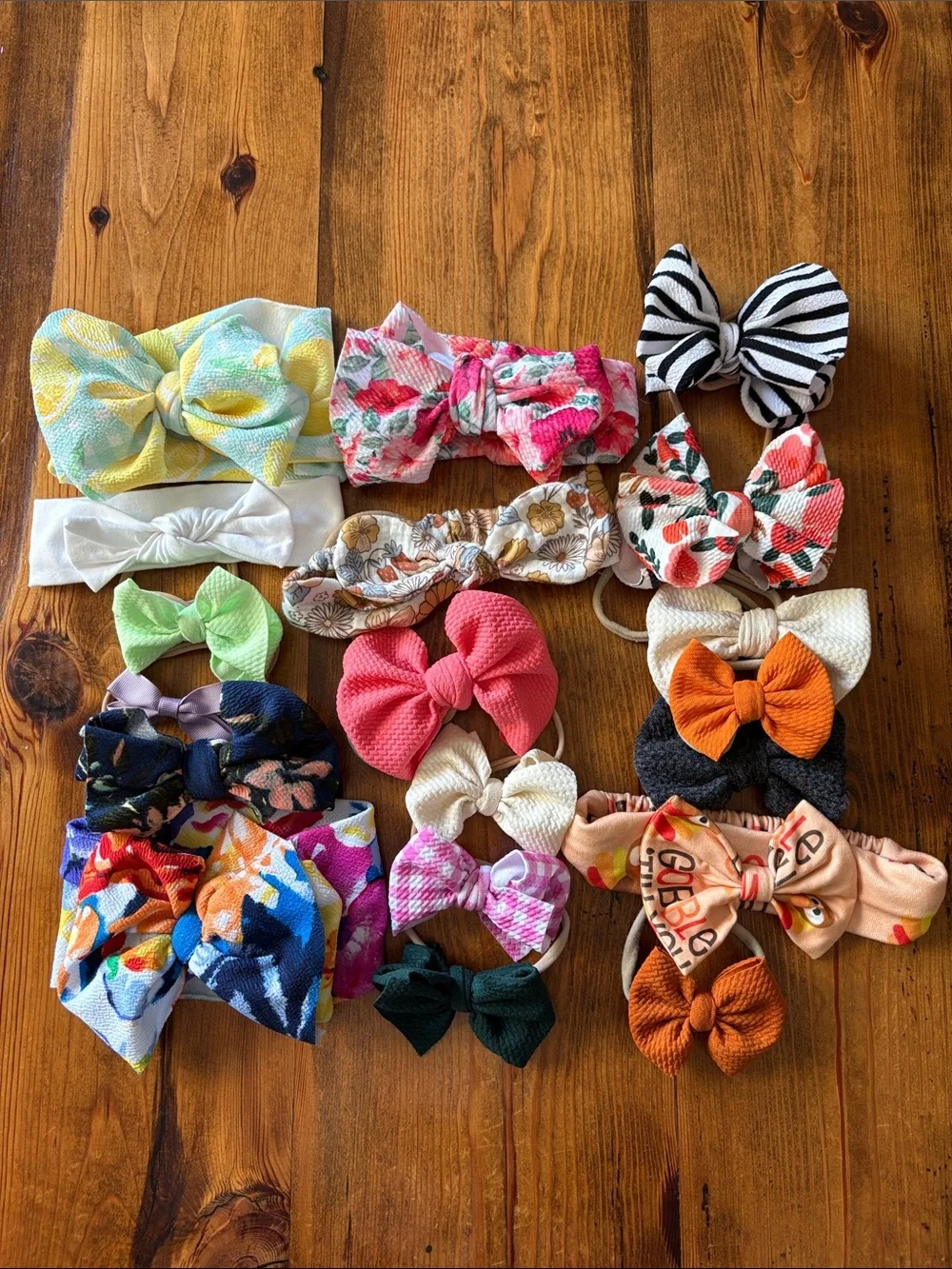 Boutique Assorted Baby Bow Headbands Set - Multi Color