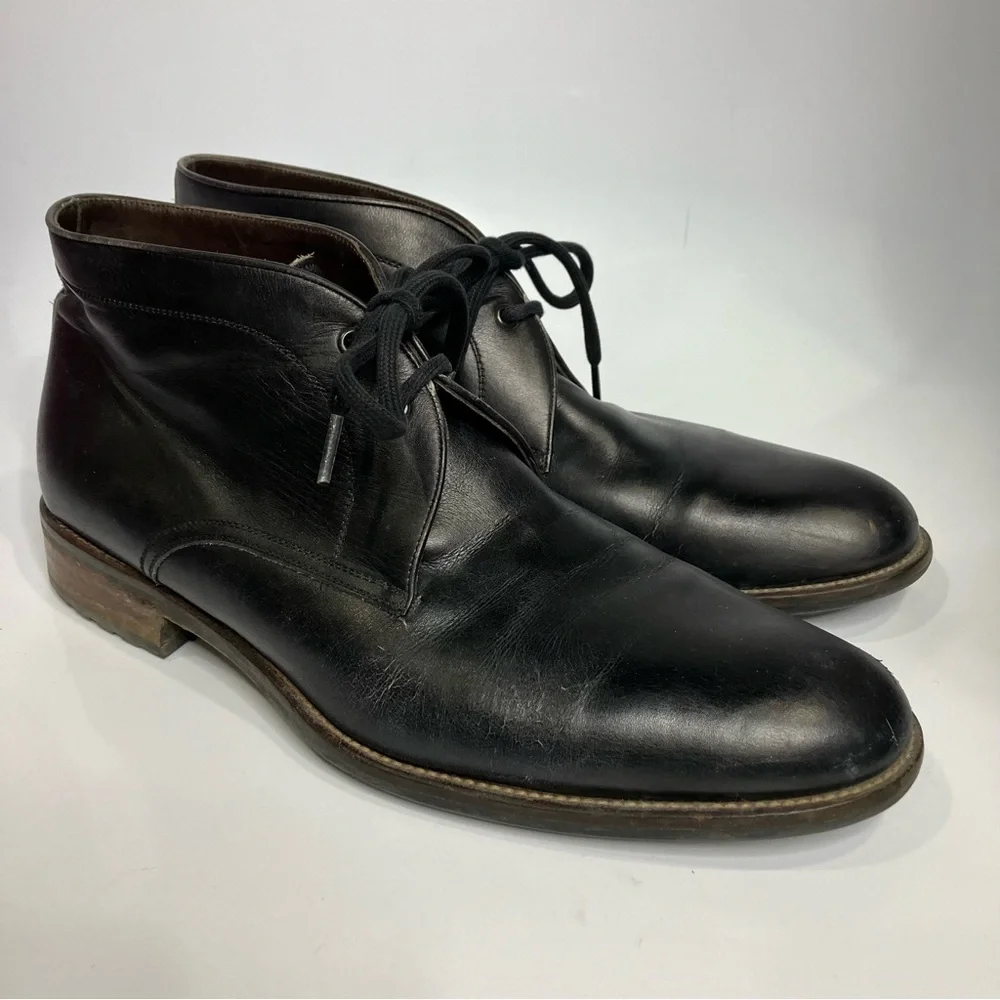 Magnanni black leather