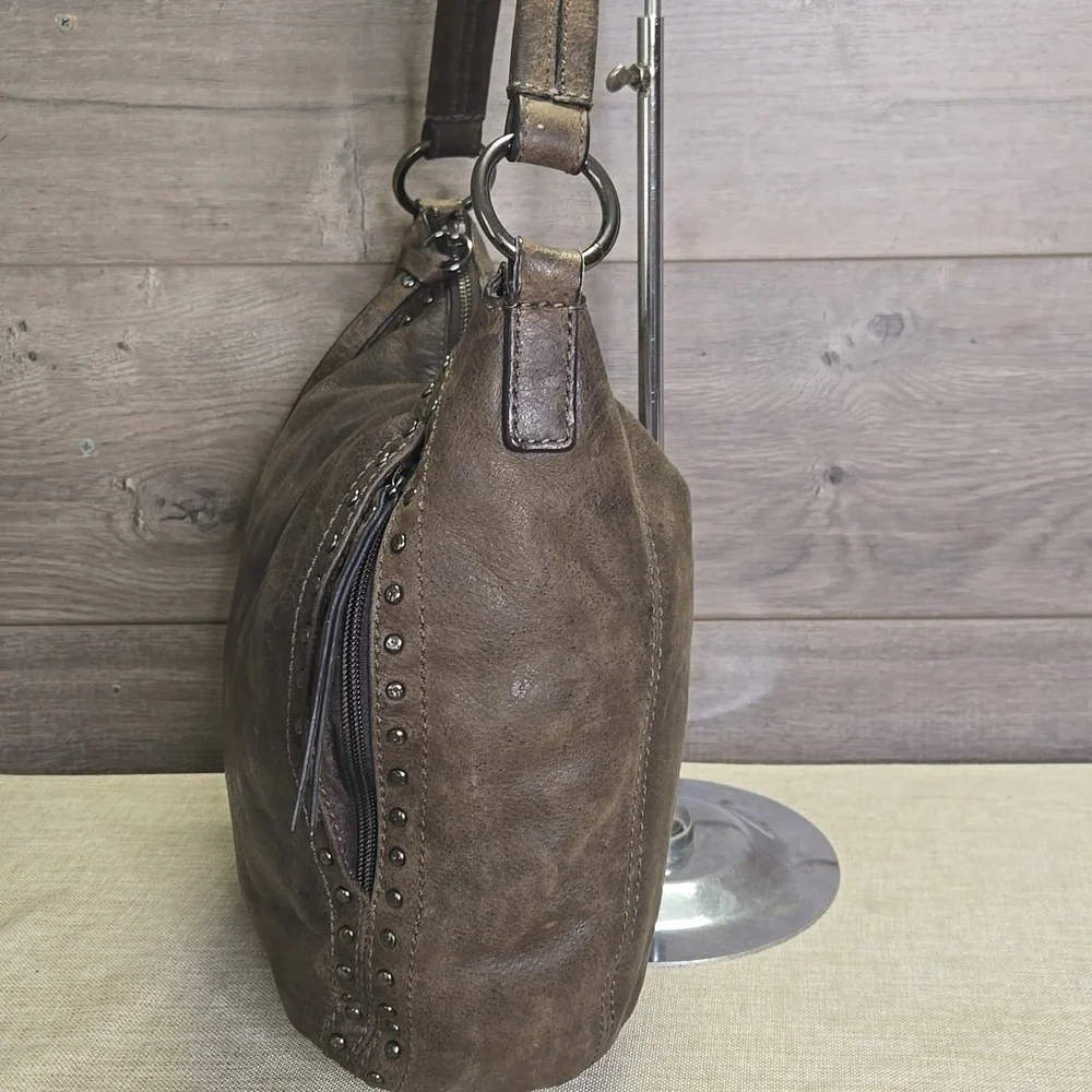 Frye and Co. Brown Studded Leather Women's Bag