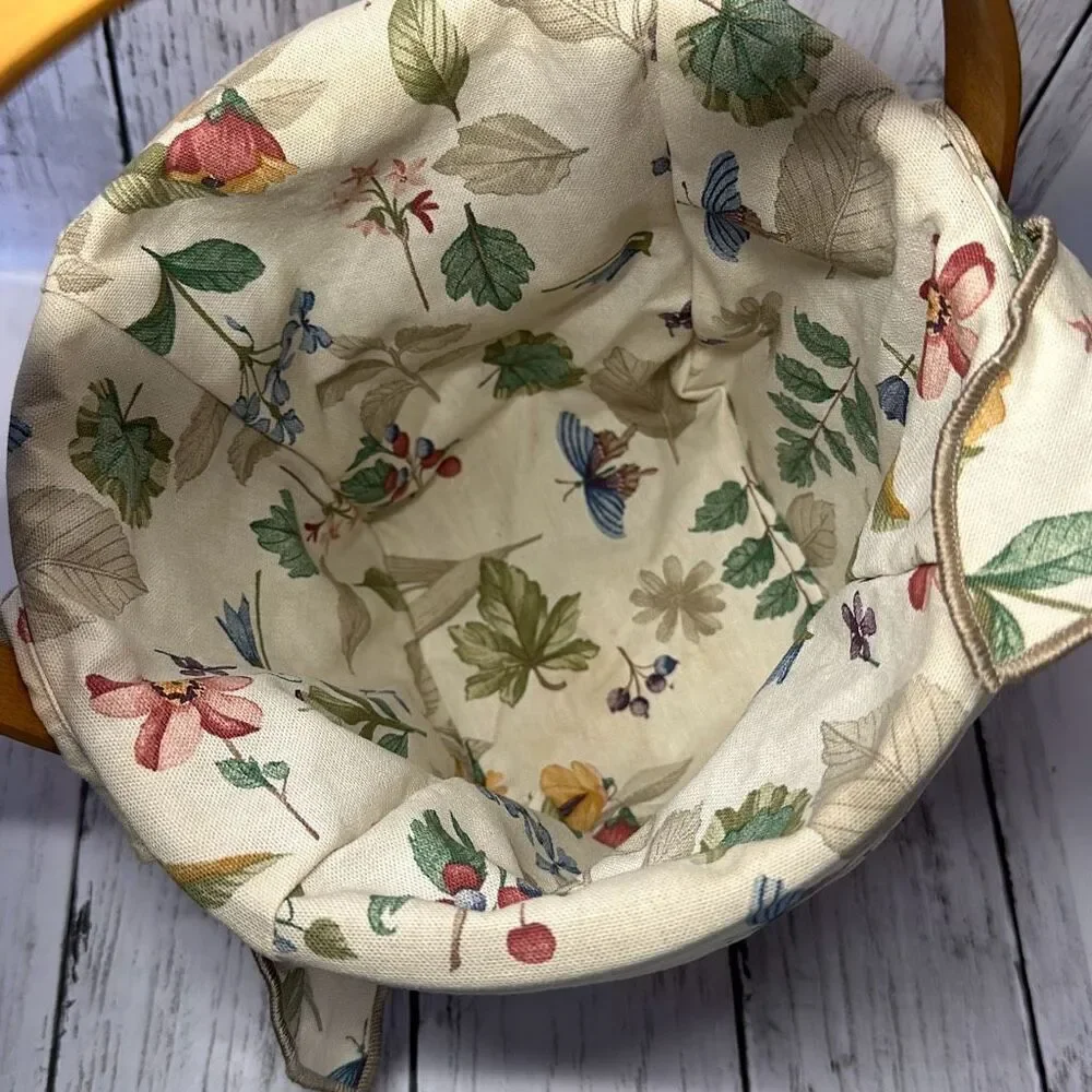 Longaberger 2000 Classic Basket‎ Combo 7” Diameter Swing Handle Liner