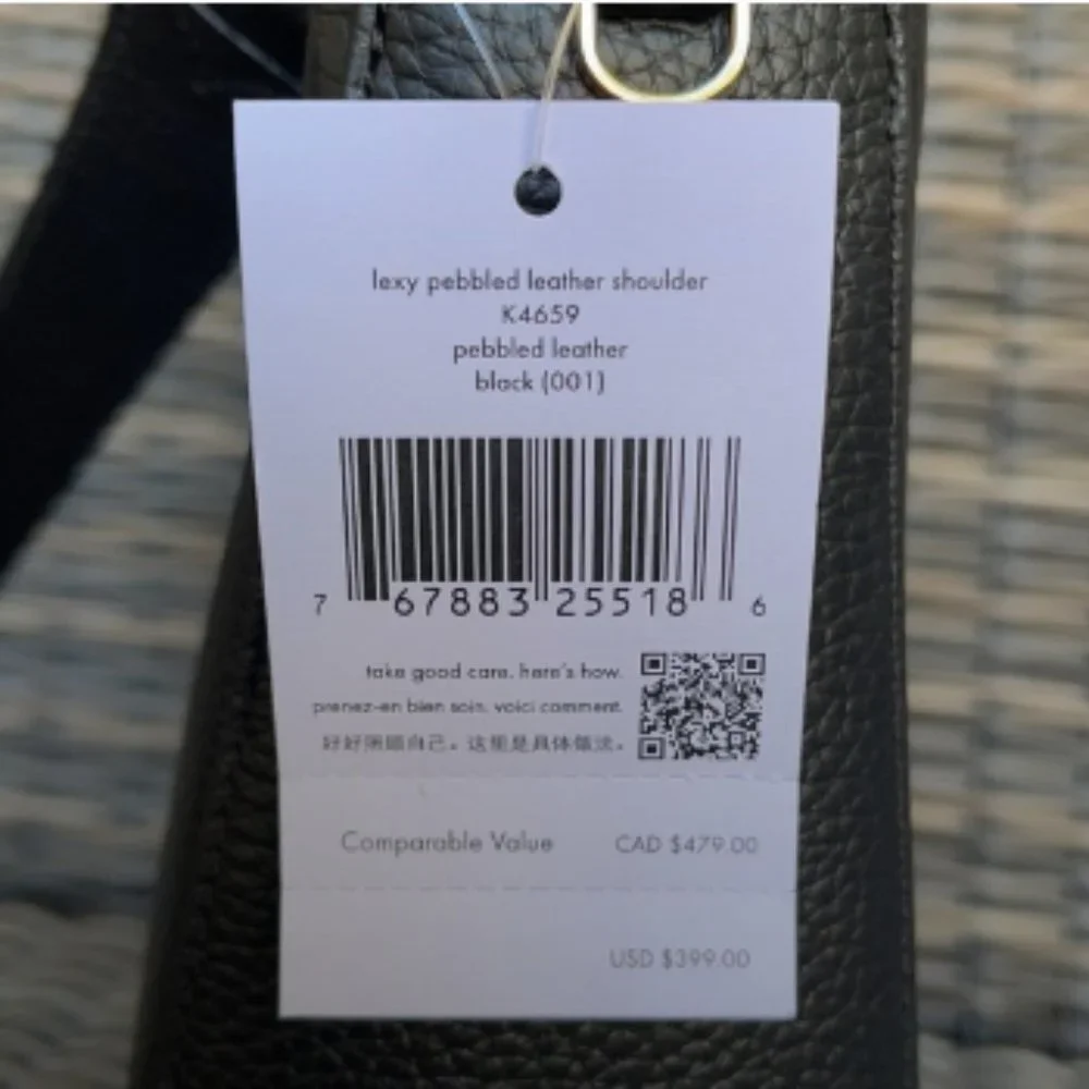 kate spade pebbled imported leather