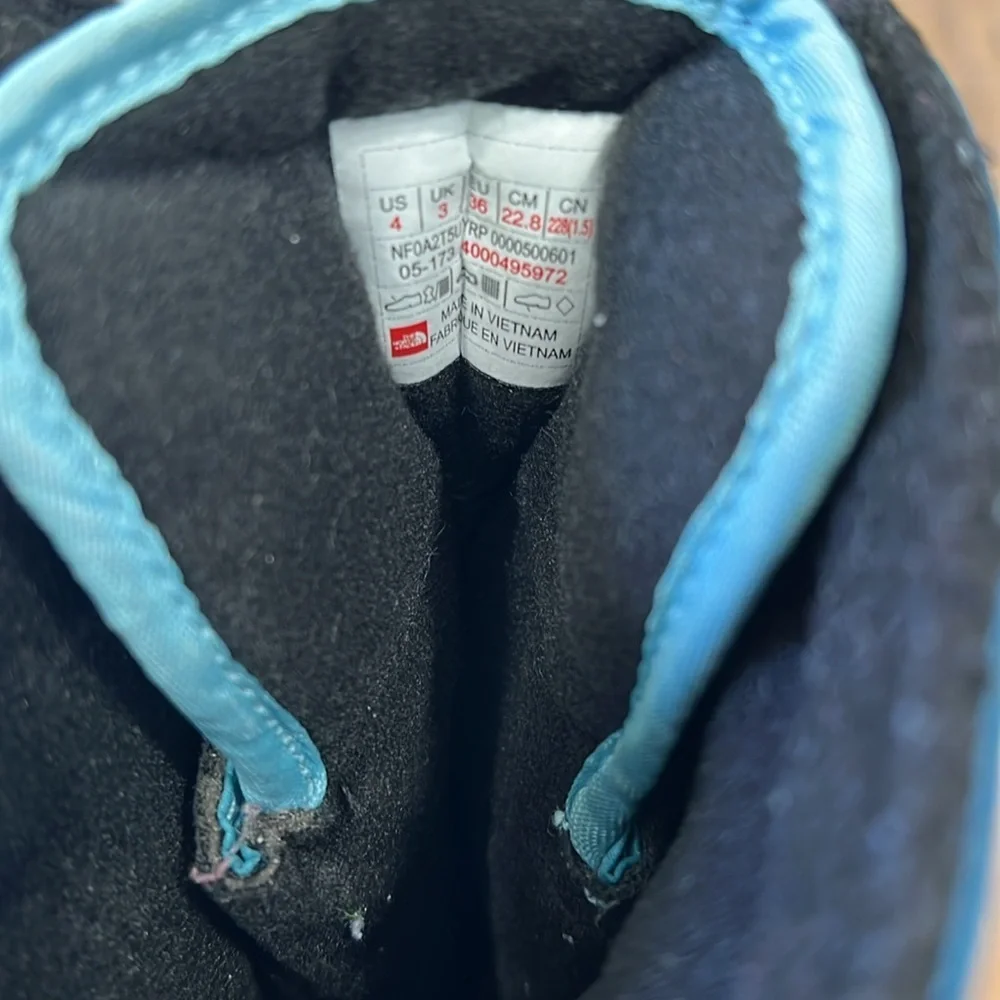 The North Face turquoise quilted