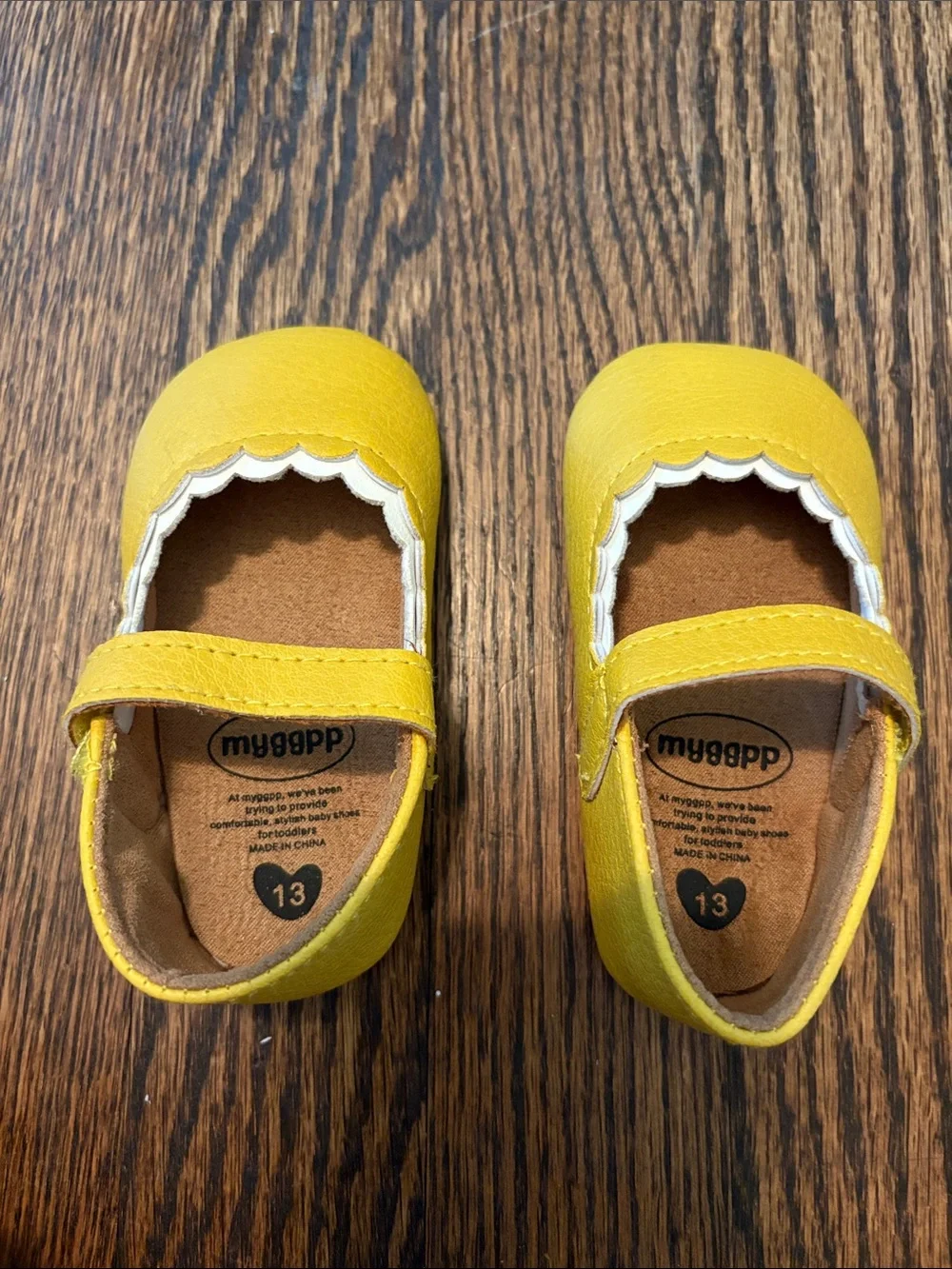 myggpp Yellow Mary Jane Baby Walker Shoes