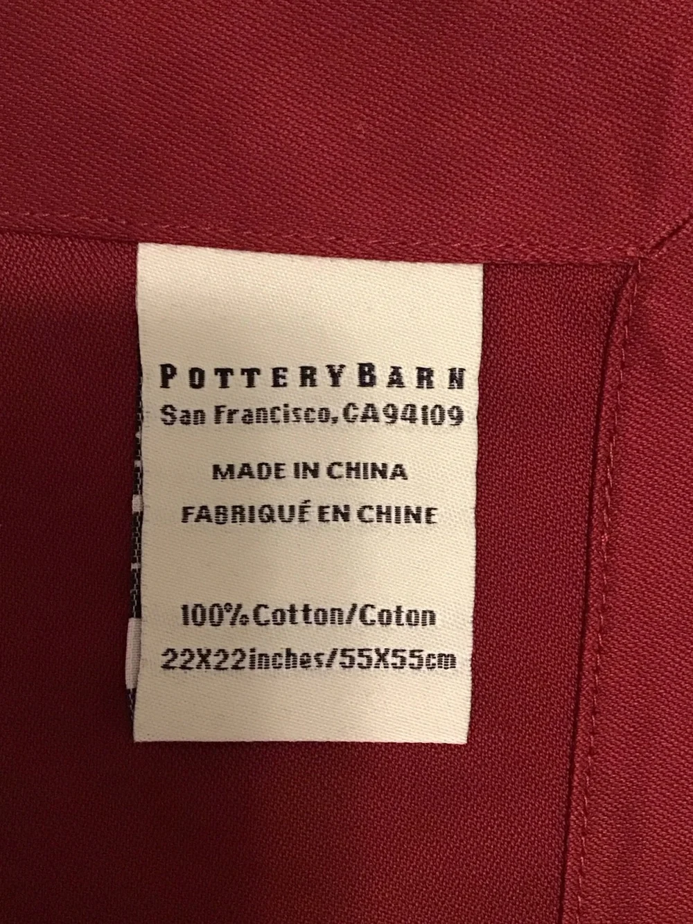 Pottery Barn burgundy 22