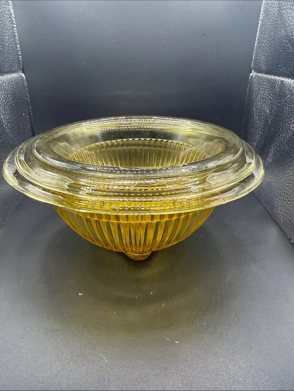 Depression Glass Footed Nesting Bowls