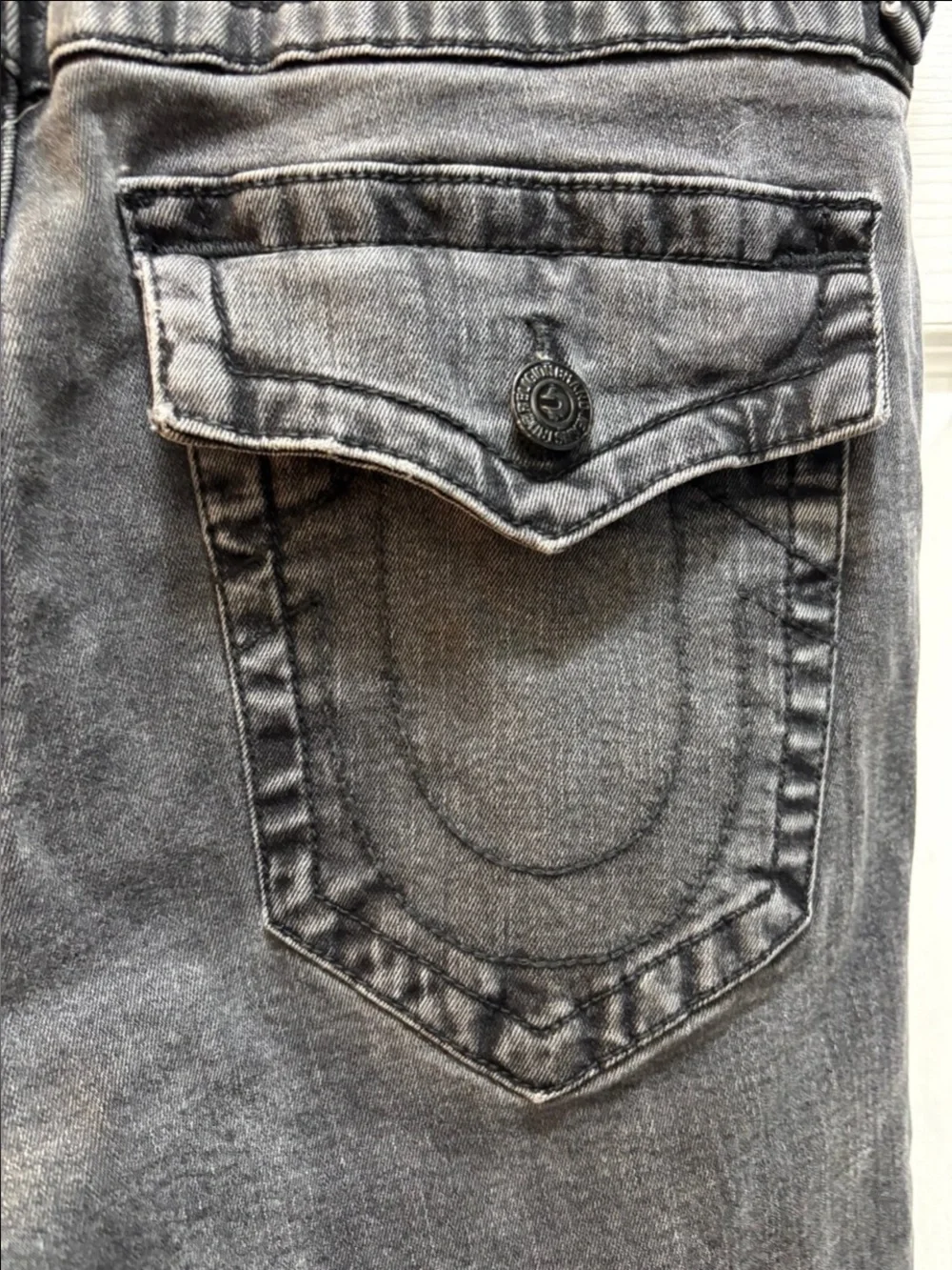 True Religion men relaxed skinny jeans Denim Pocket Jeans