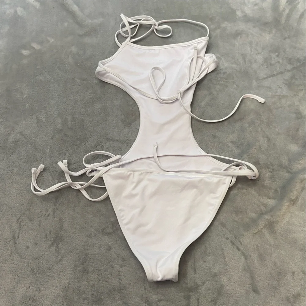 Frankies Bikinis white strappy