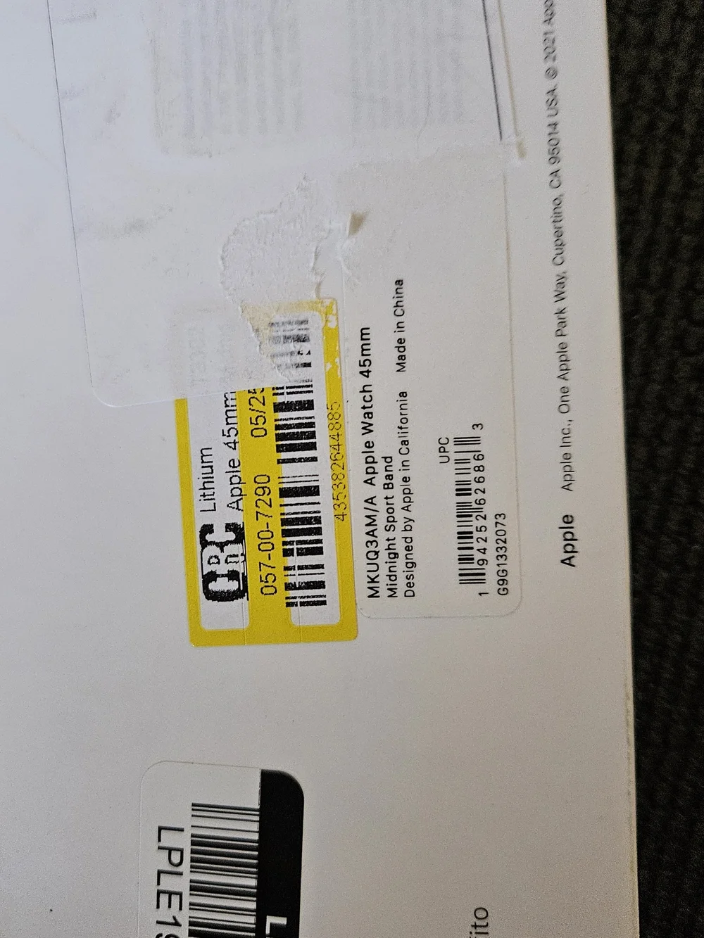 Apple Black Sport Band for Apple Watch