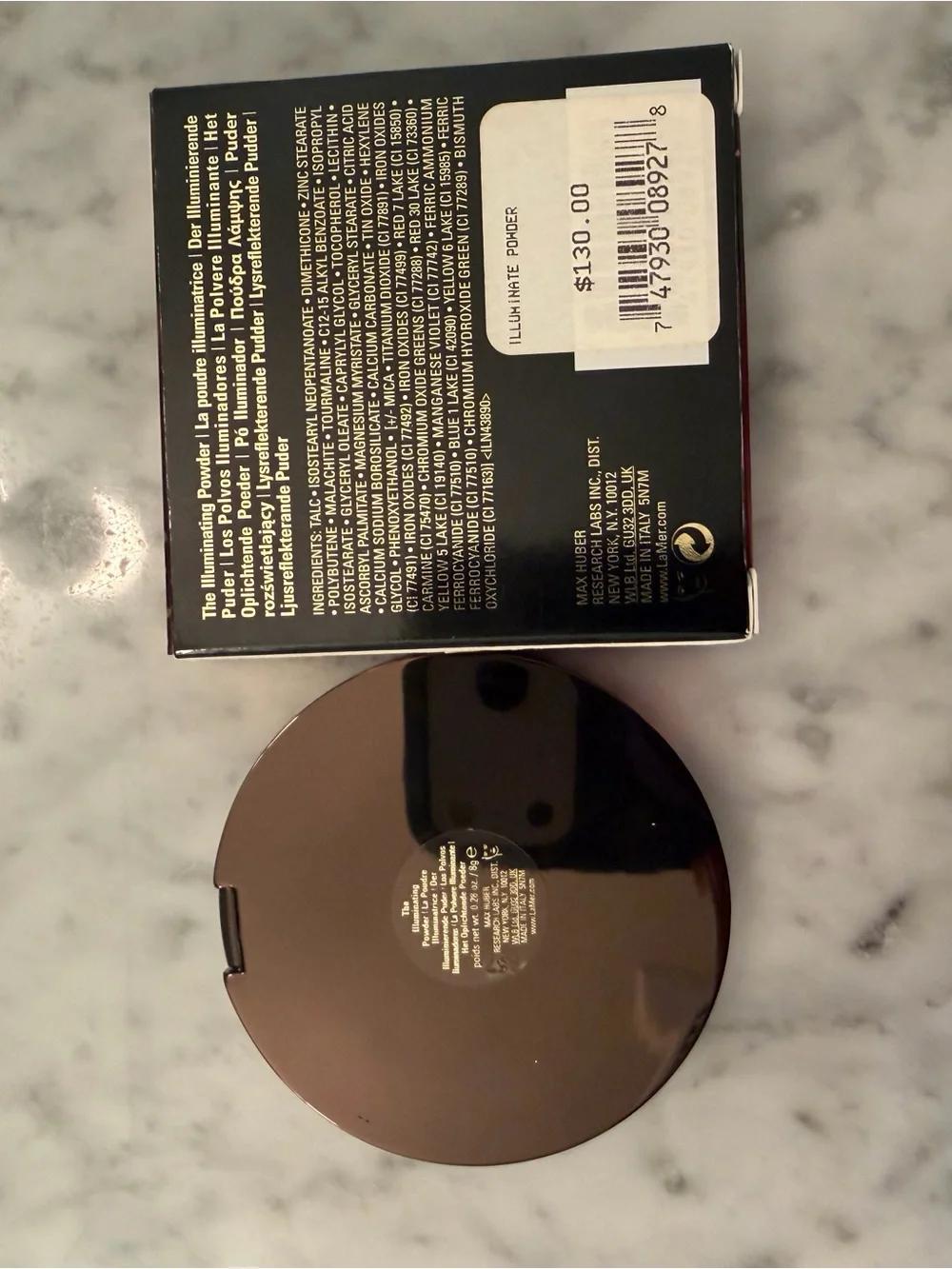 NIB La Mer The Illuminating Powder — Peach, Champagne & Silver Accents
