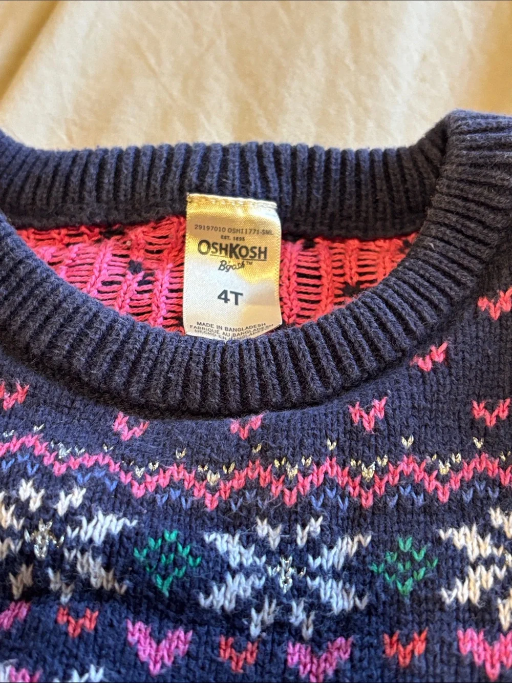 OshKosh Bgosh across sweater unicorn