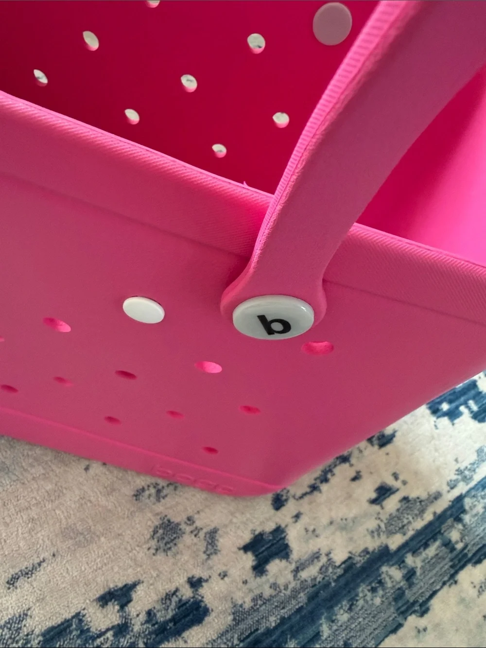 Bogg Hot Pink Perforated Tote with Handles