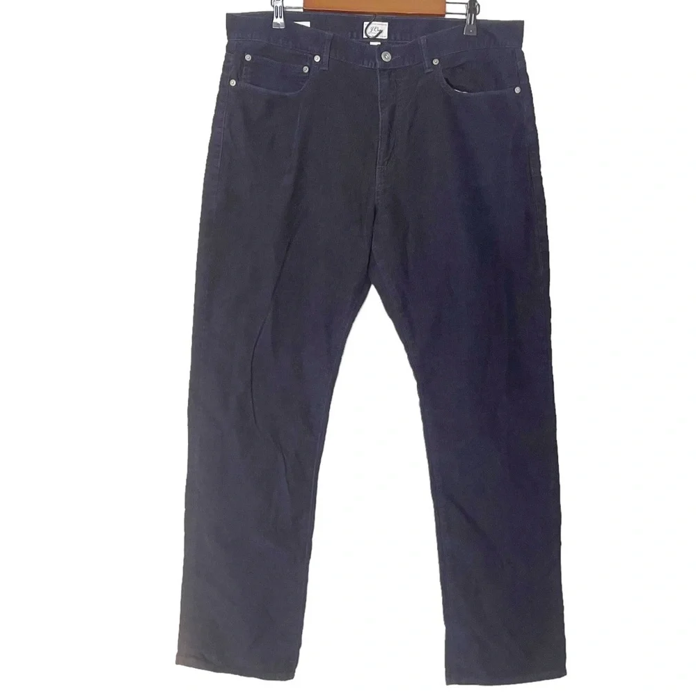 J.Crew Mens 1040 Athletic-Fit Corduroy Pants in Navy Blue Size 36 Straight Leg