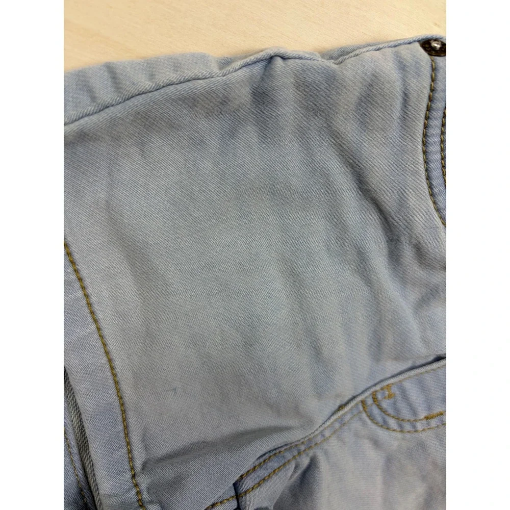 OshKosh Bgosh Baby Boys Light Wash Denim Shorts Grey Elastic Waist 18M