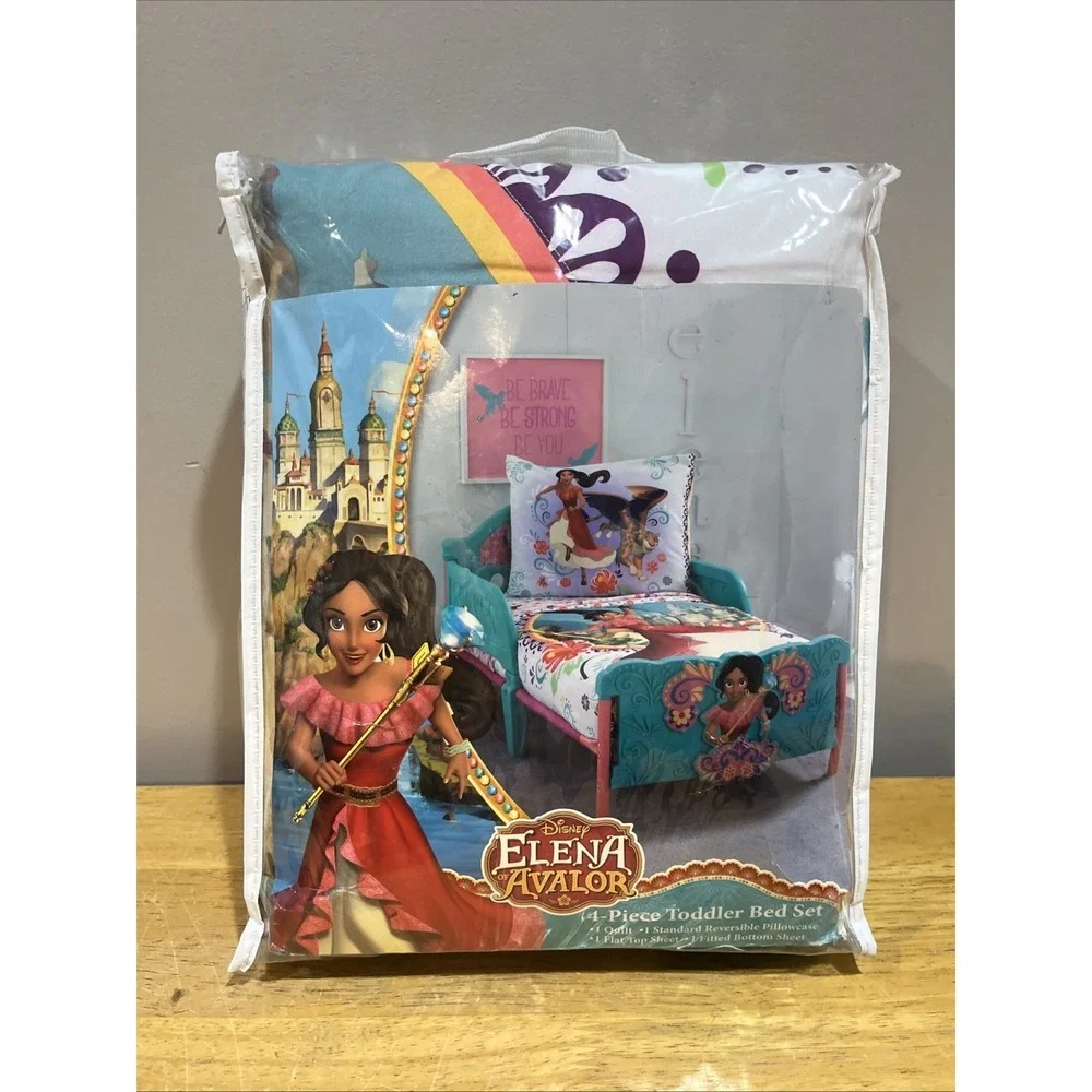 Disney Elena Of Avalor 4-Piece Toddler Bed‎ Bedding Sheets Pillowcase Comforter